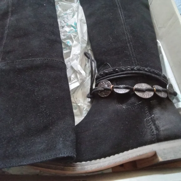 Musse & Cloud Over The Knee Black Elegant Black Boots - Picture 5 of 6